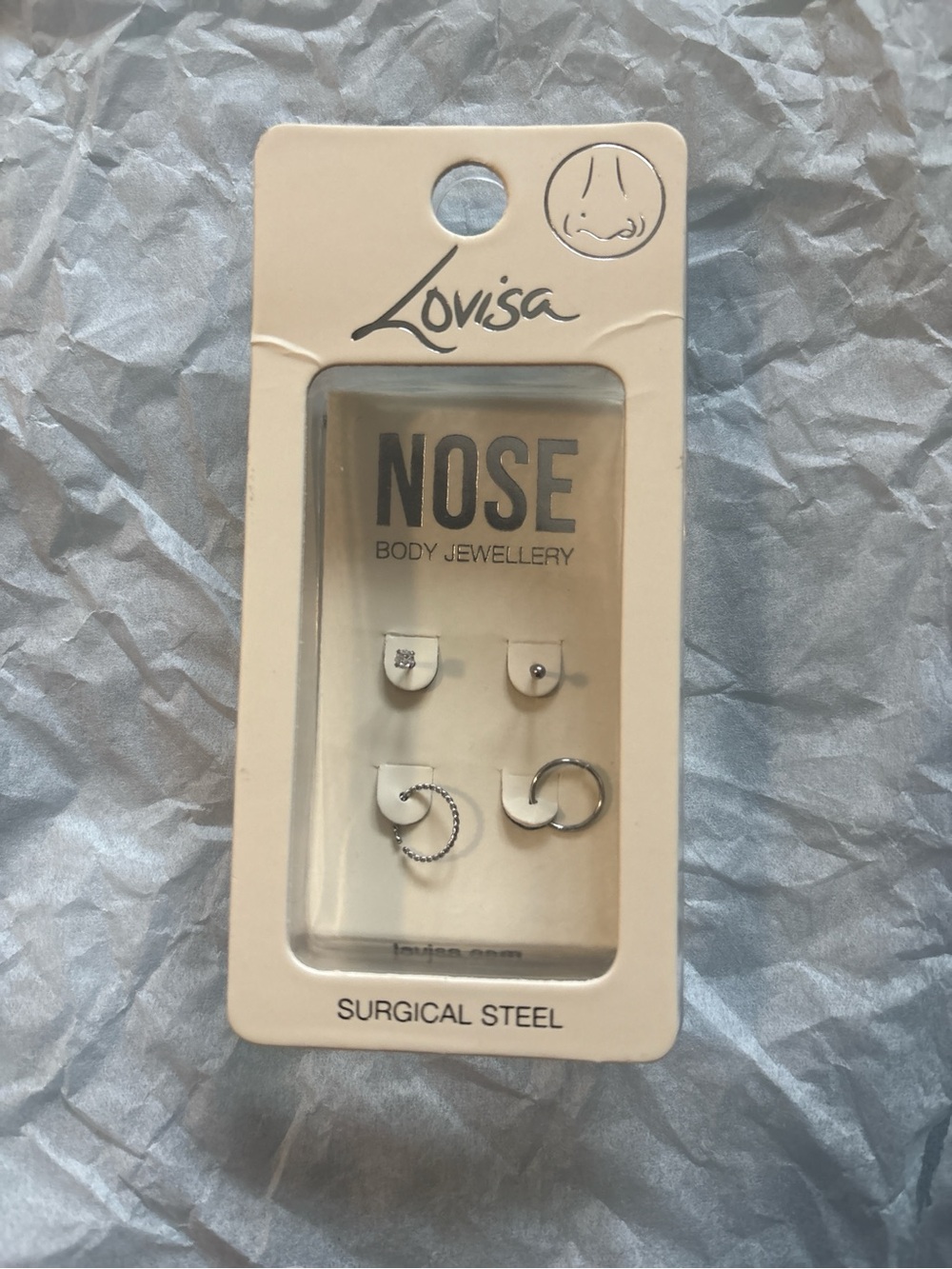 Lovisa Silver Surgical Steel Nose Jewelry Set - Silver